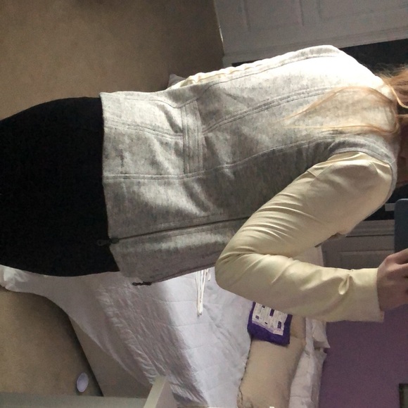 Truth and pride grey jacket with white leather sleeves - Picture 4 of 6